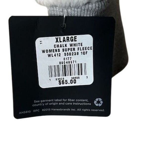 Champion Women's XL Colorblock Pullover Sweatshirt Cream/Grey/Blush - Picture 5 of 5